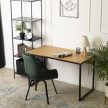 Písací stôl 120 cm zlatý dub / čierna – ROSS