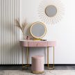 Fésülködőasztal rózsaszín / arany színkombinációban – ASHLEY