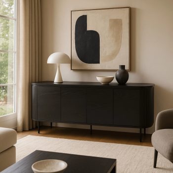 Komód 200 cm fekete színben – BECK