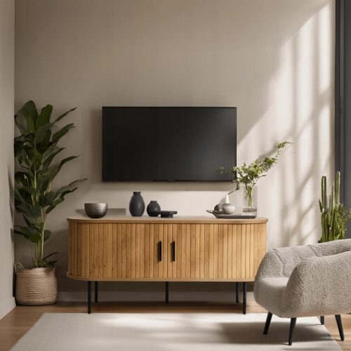 TV szekrény 120 cm tölgy színben – TRISH