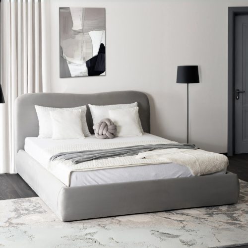 ŁÓŻKO 160x200 BRISTOL Szare Z Pojemnikiem