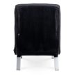 FOTEL BART Czarny Welurowy