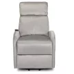 FOTEL COLTON Szary Welurowy z Funkcją Wstawania