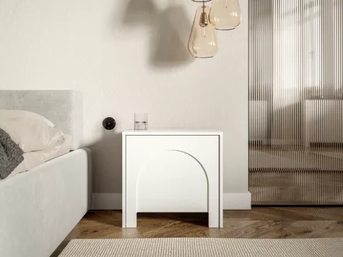 ARCO AR06 Bedside Table 1 Door White