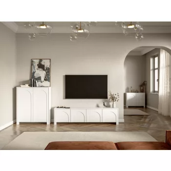 TV Cabinet 4-Door White ARCO AR01
