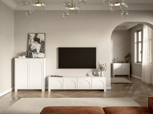 TV Cabinet 4-Door White ARCO AR01