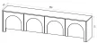 TV Cabinet 4-Door White ARCO AR01