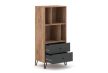 Shelf Cabinet 2-Drawer Craft Tobacco/Graphite BILBAO BL07