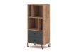 Shelf Cabinet 2-Drawer Craft Tobacco/Graphite BILBAO BL07
