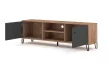 TV Cabinet 2-Door Craft Tobacco/Graphite BILBAO BL02