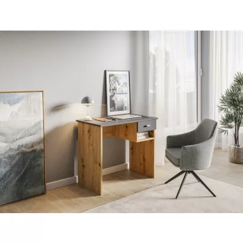   Íróasztal 1 fiókkal Artisan tölgy / antracit színkombinációban – COLIN