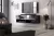TV Cabinet 100 cm 1-Door Black/Black Gloss DERBY