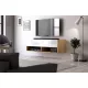 TV Cabinet 100 cm 1-Door Wotan Oak/White Gloss DERBY