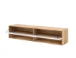 TV Cabinet 140 cm 1-Door Wotan Oak/White Gloss DERBY