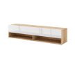 TV szekrény 140 cm 1 ajtós Wotan tölgy / fehér magasfény színkombinációban – DERBY