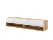 TV Cabinet 140 cm 1-Door Wotan Oak/White Gloss DERBY