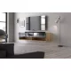 TV Cabinet 140 cm 1-Door Wotan Oak/Black Gloss DERBY