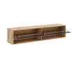 TV Cabinet 140 cm 1-Door Wotan Oak/Black Gloss DERBY