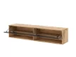 TV Cabinet 140 cm 1-Door Wotan Oak/Black Gloss DERBY