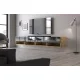 TV Cabinet 280 cm 2-Door Wotan Oak/Black Gloss DERBY