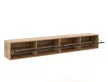 TV Cabinet 280 cm 2-Door Wotan Oak/Black Gloss DERBY