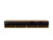 TV Cabinet 280 cm 2-Door Wotan Oak/Black Gloss DERBY