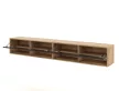 TV Cabinet 280 cm 2-Door Wotan Oak/Black Gloss DERBY