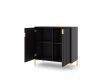 Komód 2 ajtós fekete / fekete matt színkombinációban – FLINN FL06