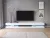 FLY DOUBLE TV Stand White/High Gloss White LED 5W