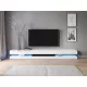 FLY DOUBLE TV Stand White/High Gloss White LED 5W