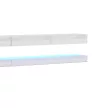 FLY DOUBLE TV Stand White/High Gloss White LED 5W