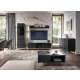 TV Cabinet 2-Door Black/Black Matt FLINN FL02