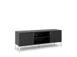 TV Cabinet 2-Door Black/Black Matt FLINN FL02