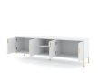 TV szekrény 4 ajtós fehér / fehér matt színkombinációban – FLINN FL01