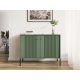 Komód 2 ajtós smoke green színben fekete elemekkel arany fogantyúkkal – ISEO IS02