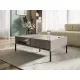 Coffee table ISEO IS05 cashmere with 2 drawers gold handles