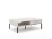 Coffee table ISEO IS05 cashmere with 2 drawers gold handles