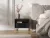 ISEO IS06 Bedside Table Black with Gold Handles
