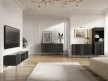 ISEO IS06 Bedside Table Black with Gold Handles