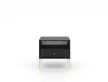 ISEO IS06 Bedside Table Black with Gold Handles