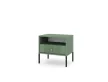 ISEO IS06 Bedside Table Smoke Green with Black Elements and Gold Handles