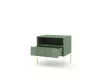 ISEO IS06 Bedside Table Smoke Green with Gold Handles
