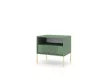 ISEO IS06 Bedside Table Smoke Green with Gold Handles