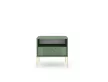 ISEO IS06 Bedside Table Smoke Green with Gold Handles