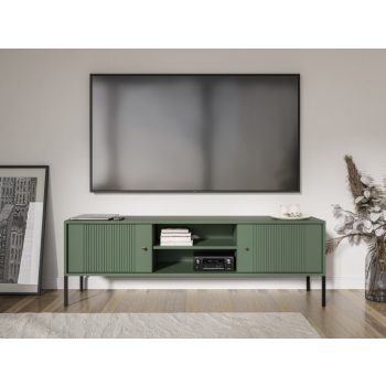   TV szekrény smoke green színben fekete elemekkel arany fogantyúkkal – ISEO IS01