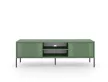 TV Cabinet Smoke Green with Gold Handles ISEO IS01