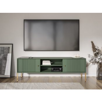   TV szekrény smoke green színben arany fogantyúkkal – ISEO IS01