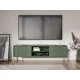 TV Cabinet Smoke Green/Black with Gold Handles ISEO IS01