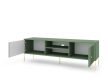 TV szekrény smoke green színben arany fogantyúkkal – ISEO IS01