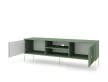 TV Cabinet Smoke Green/Black with Gold Handles ISEO IS01